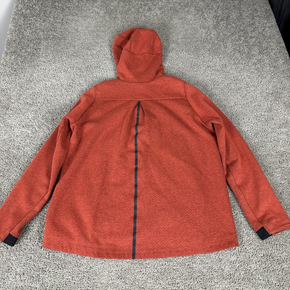 Nike Tech Fleece Hoodie Womens L Orange Full Zip Lined Jacket Sweatshirt Swoosh - Picture 9 of 12